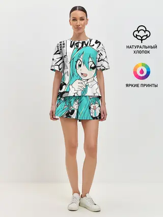 Женская пижама с шортами / Hatsune Miku