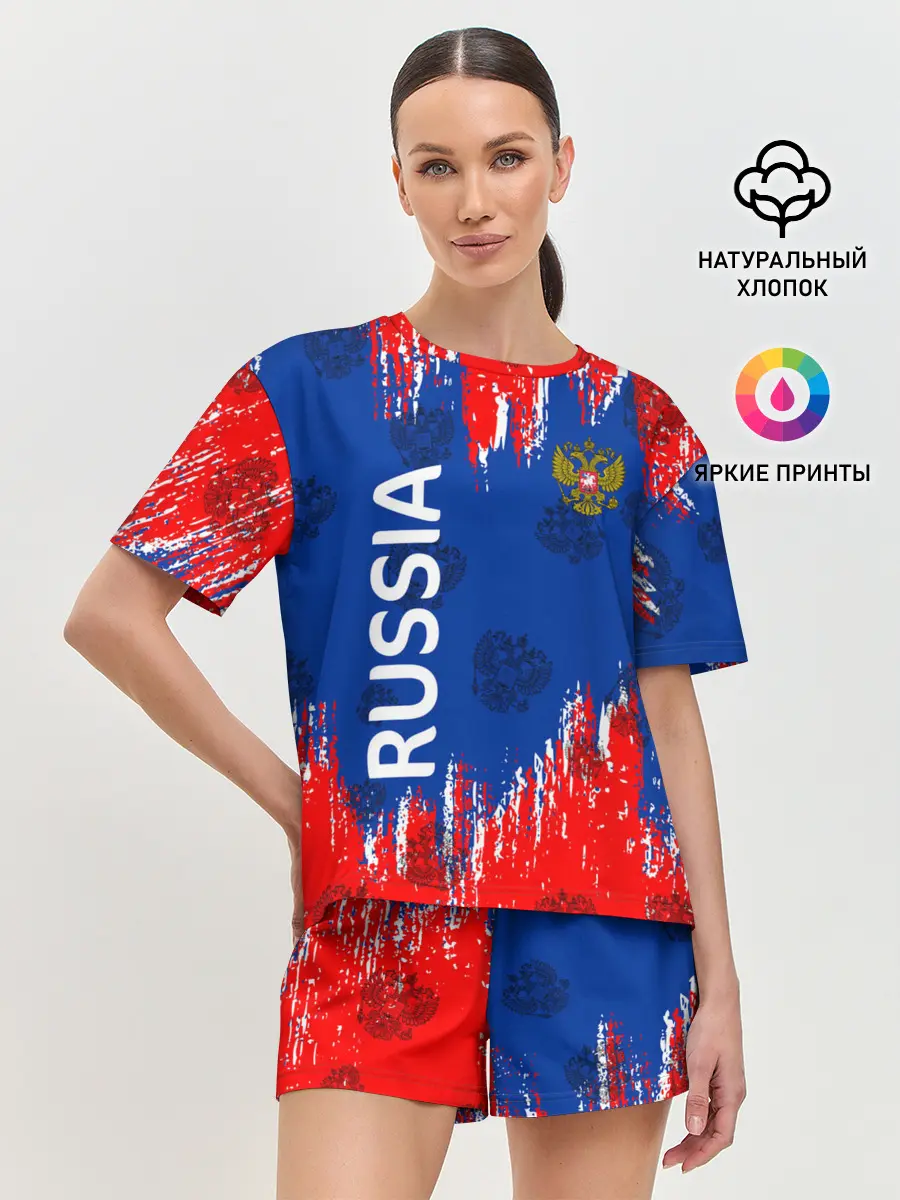 Женская пижама с шортами / Патриот России. Я Русский!