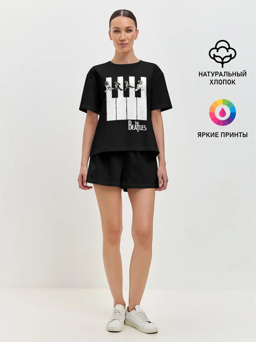 Женская пижама с шортами / THE BEATLES ЗНАМЕНИТАЯ КАРТИНКА