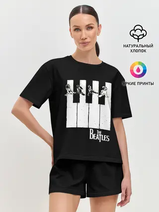 Женская пижама с шортами / THE BEATLES ЗНАМЕНИТАЯ КАРТИНКА