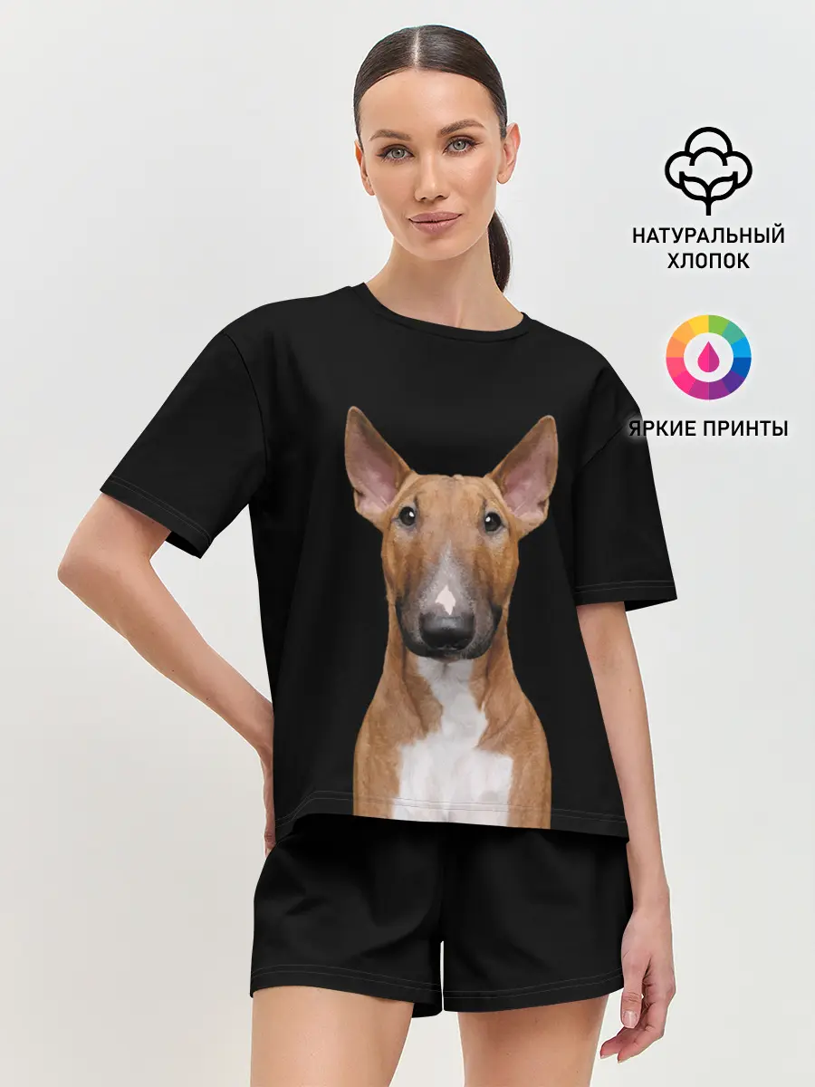 Женская пижама с шортами / Строгий смелый взгляд