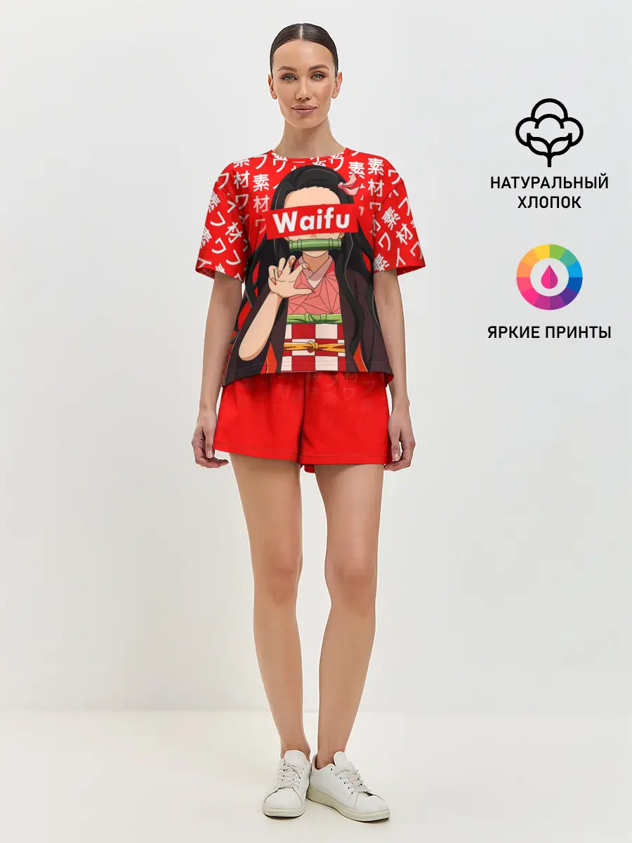 Женская пижама с шортами / Waifu - Незуко Комадо