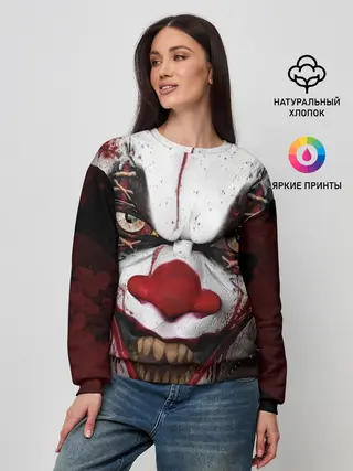Женский свитшот / Зомби клоун