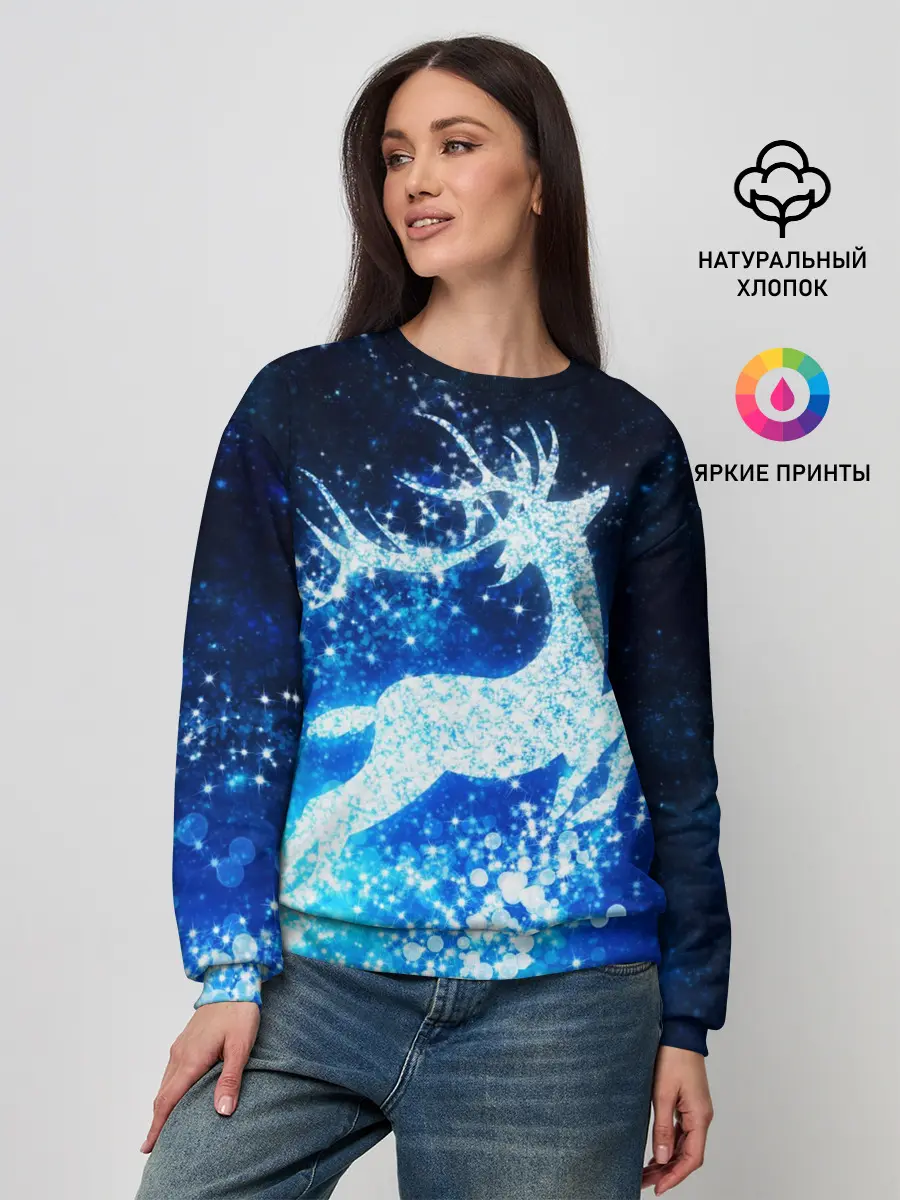 Женский свитшот / Новогодний олень