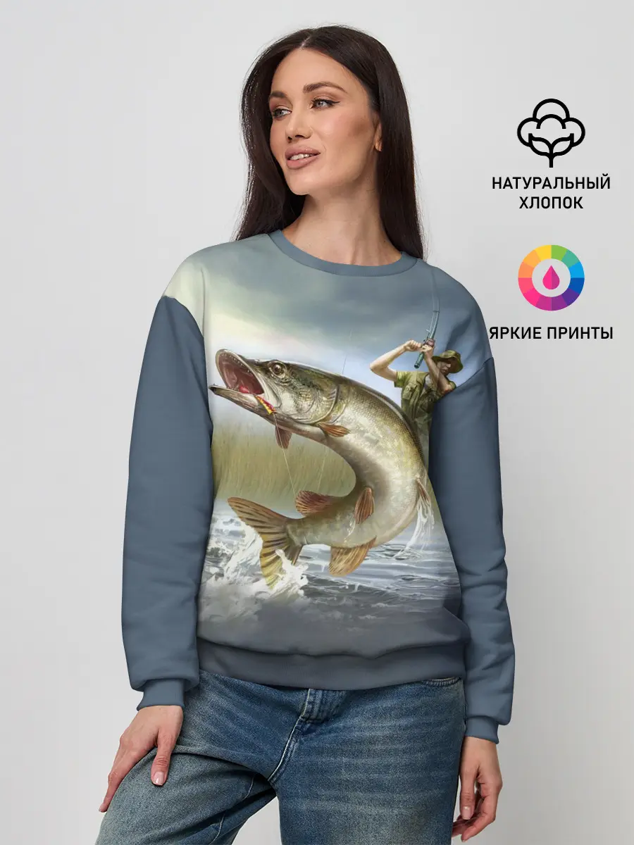 Женский свитшот / Щука