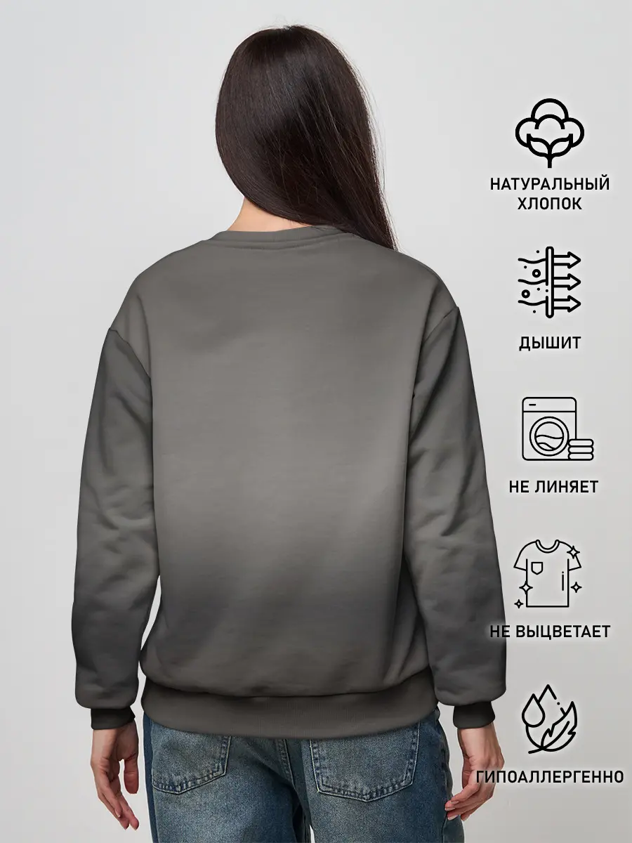 Женский свитшот / Мопс в кепке