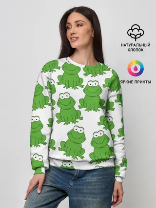 Женский свитшот / Лягушки