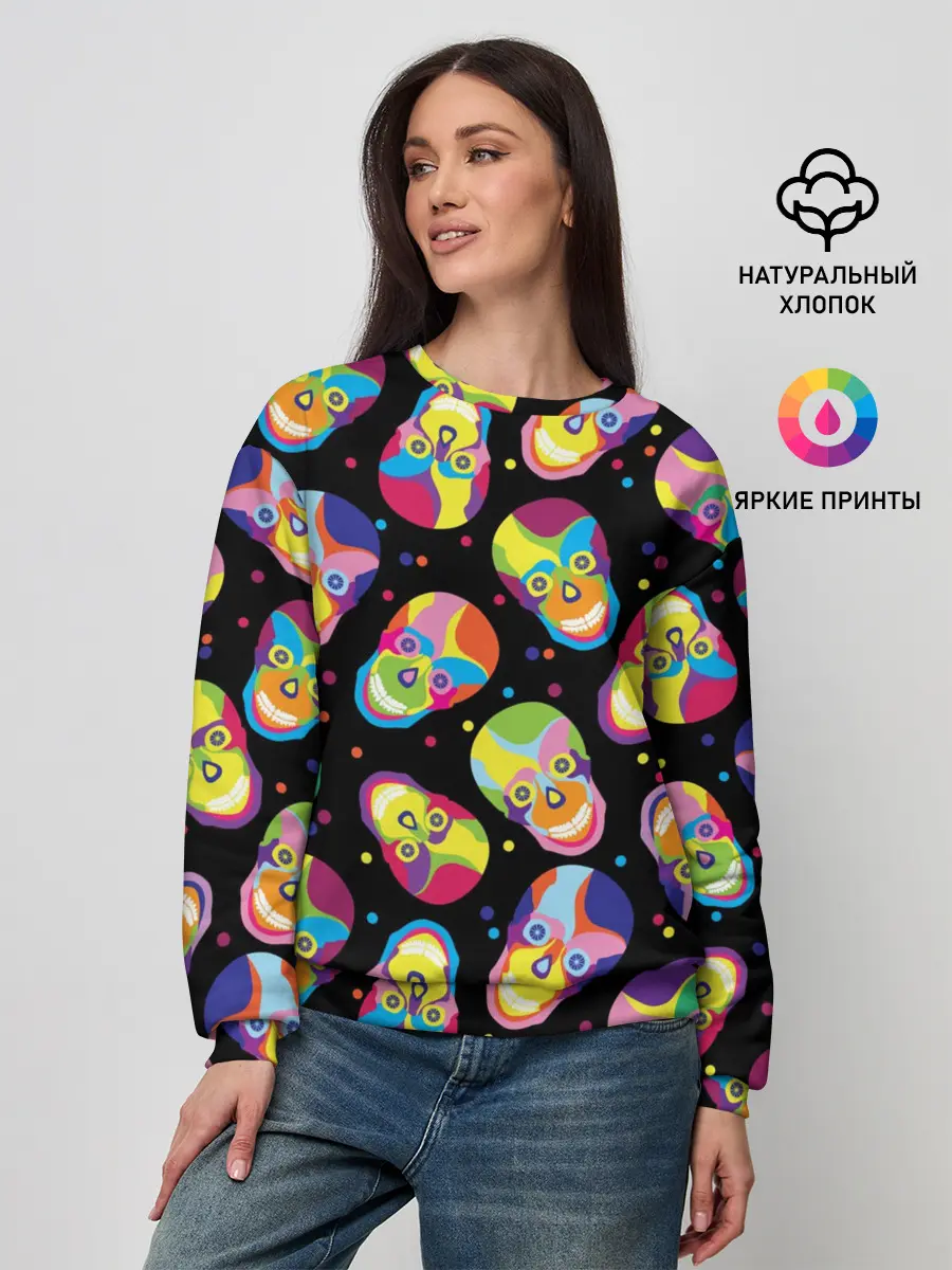 Женский свитшот / Мексиканские черепа