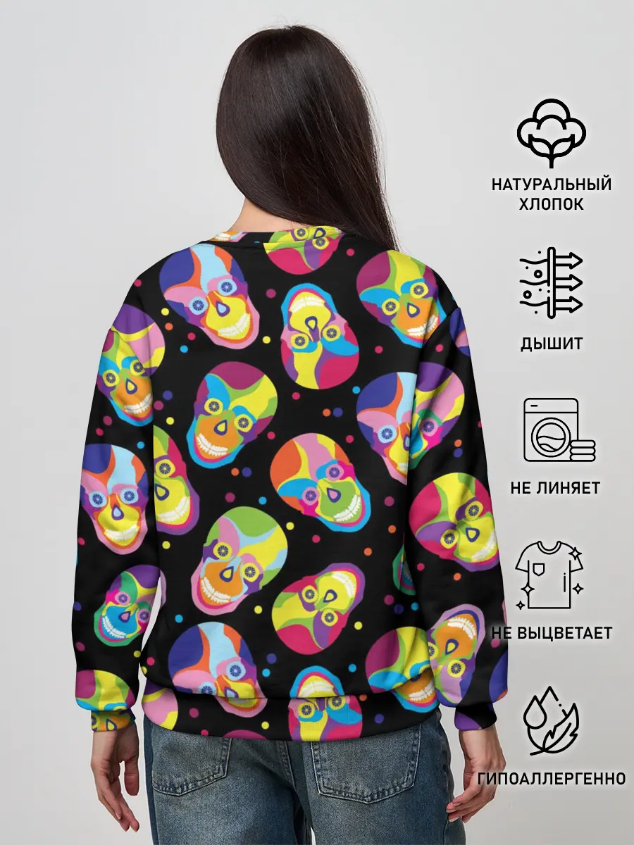 Женский свитшот / Мексиканские черепа