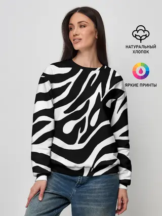 Женский свитшот / Зебра
