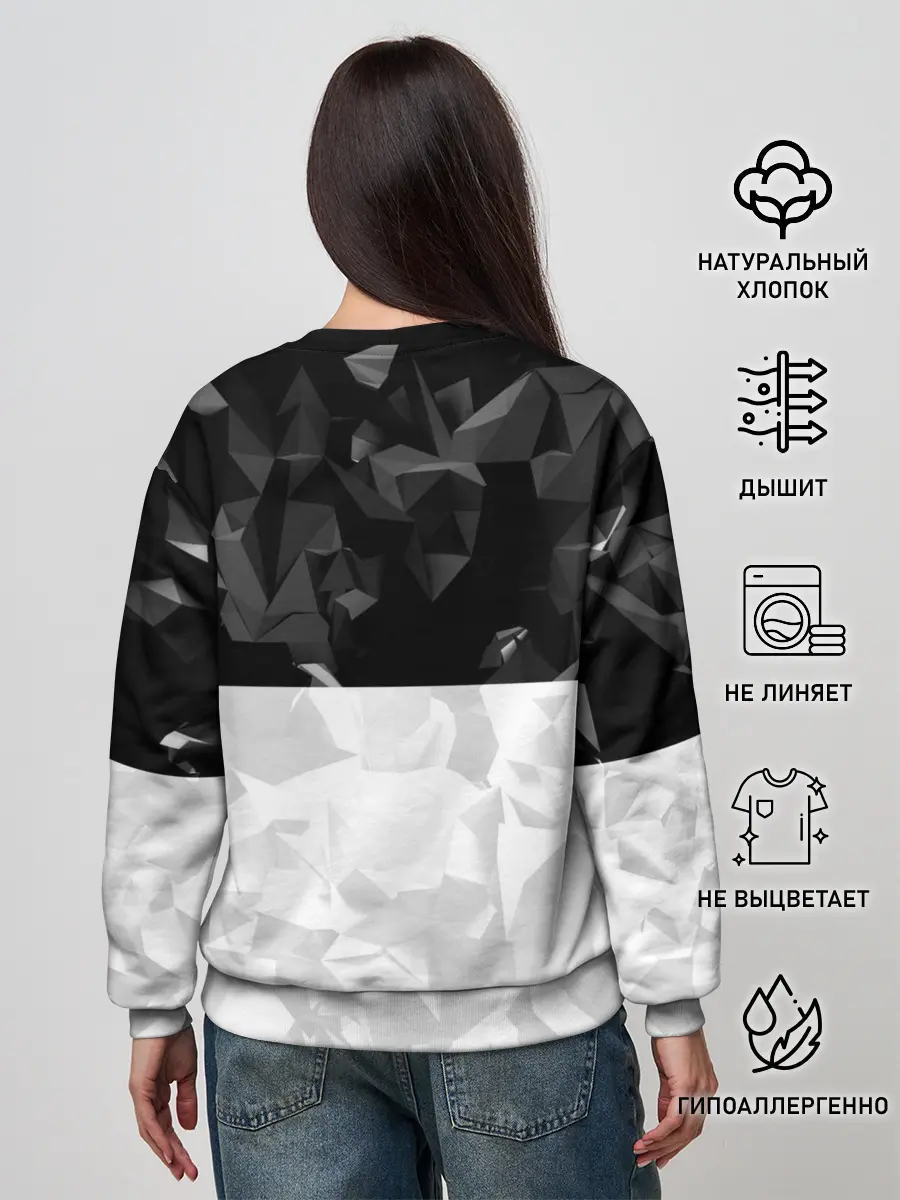 Женский свитшот / RUSSIA BLACK X WHITE | РОССИЯ