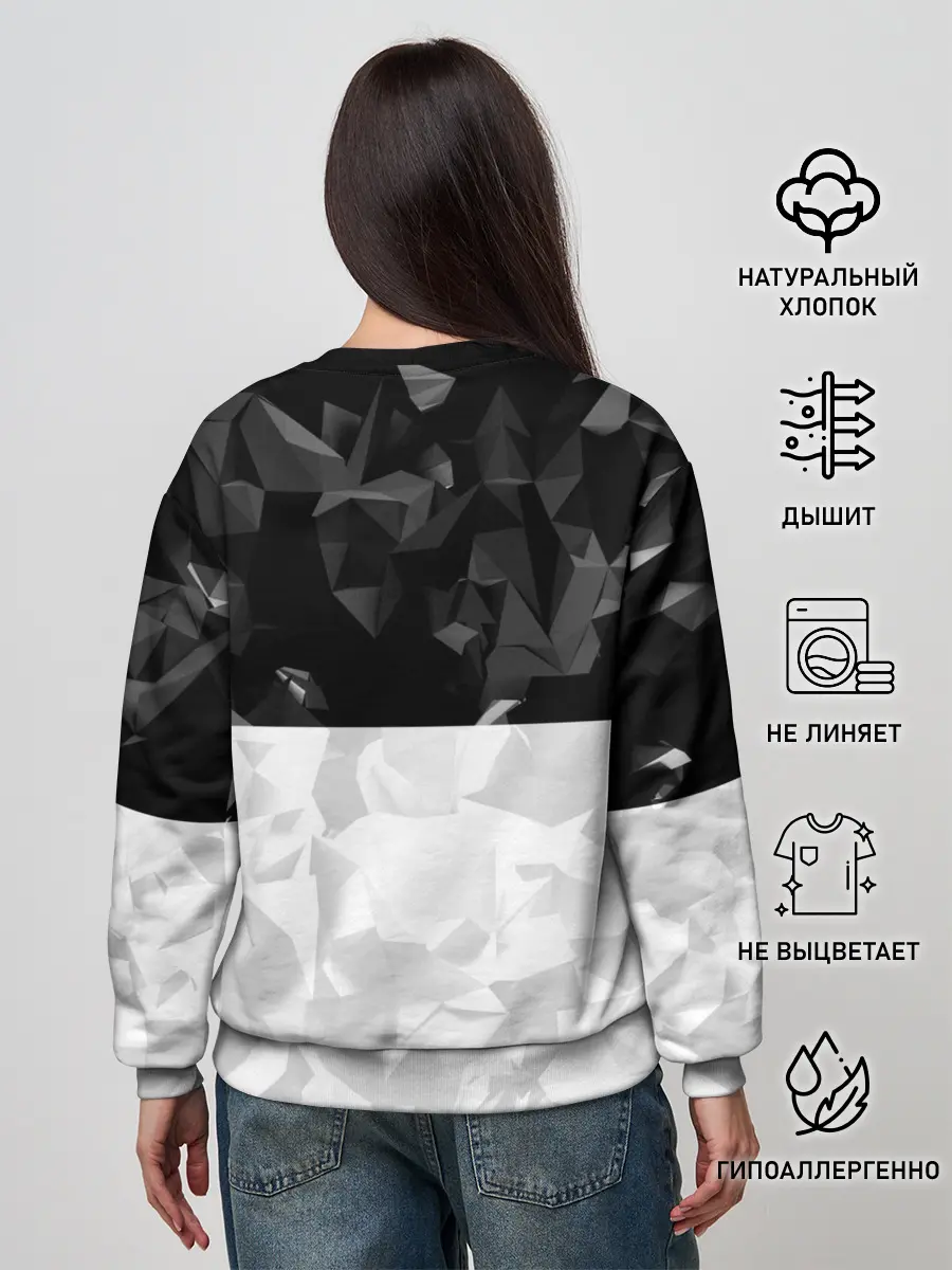 Женский свитшот / CS GO BLACK WHITE GEOMETRY