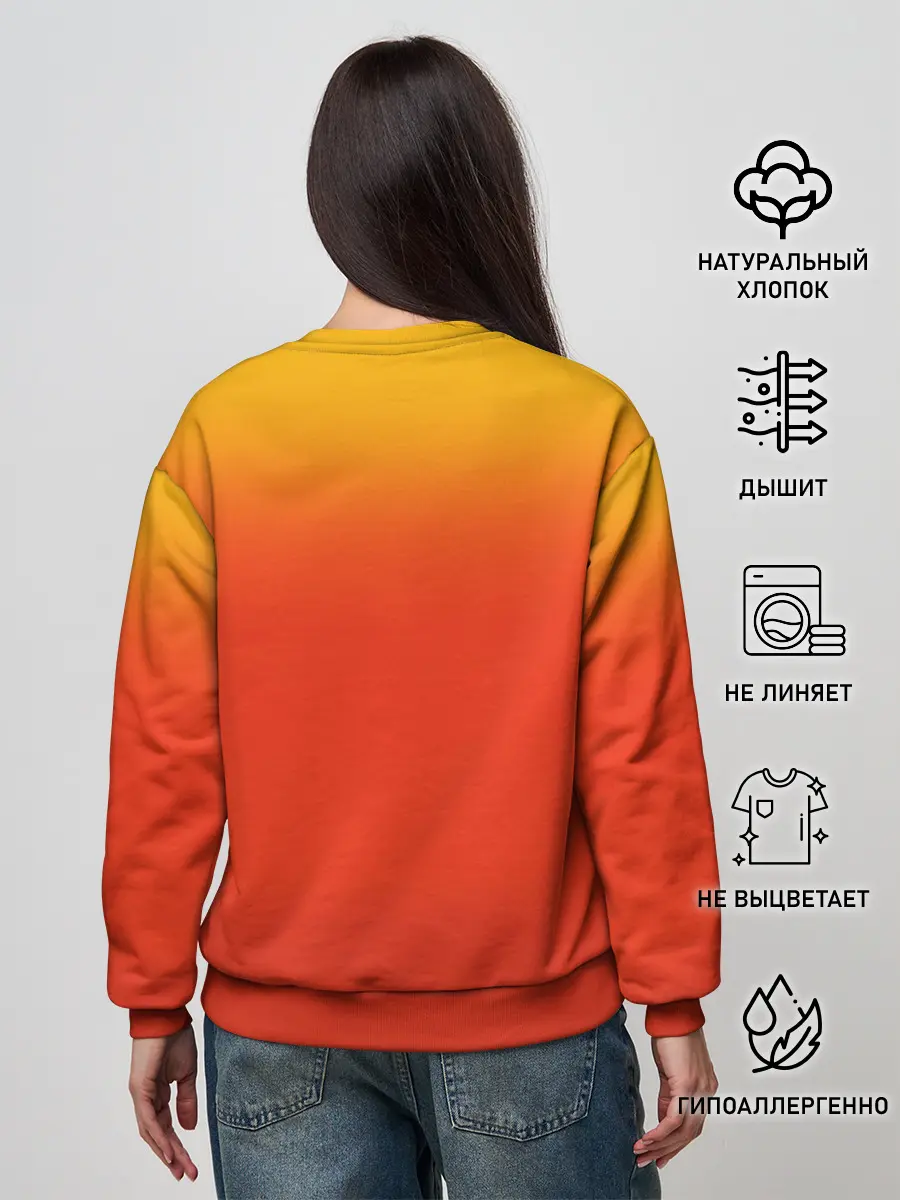 Женский свитшот / Пика - пика оранжевый
