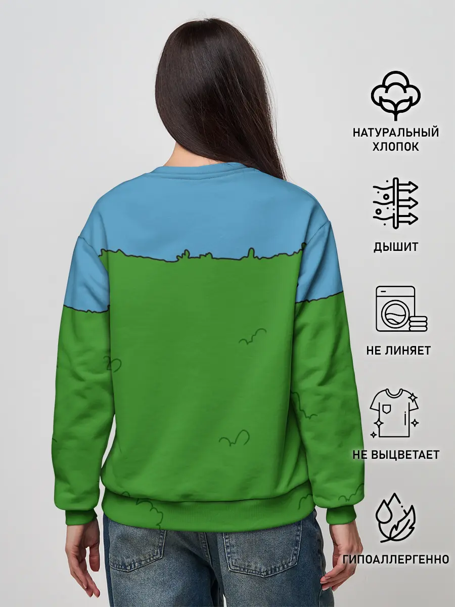 Женский свитшот / Гомер Симпсон в кустах