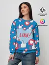 Женский свитшот / Лайки и сердечки