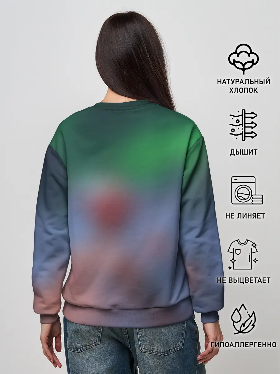 Женский свитшот / Дед мороз и снеговики-зомби