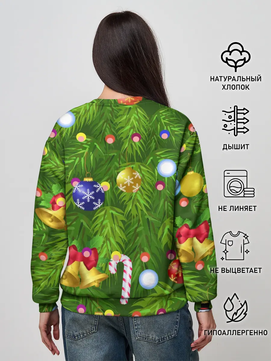 Женский свитшот / Ёлка новогодняя