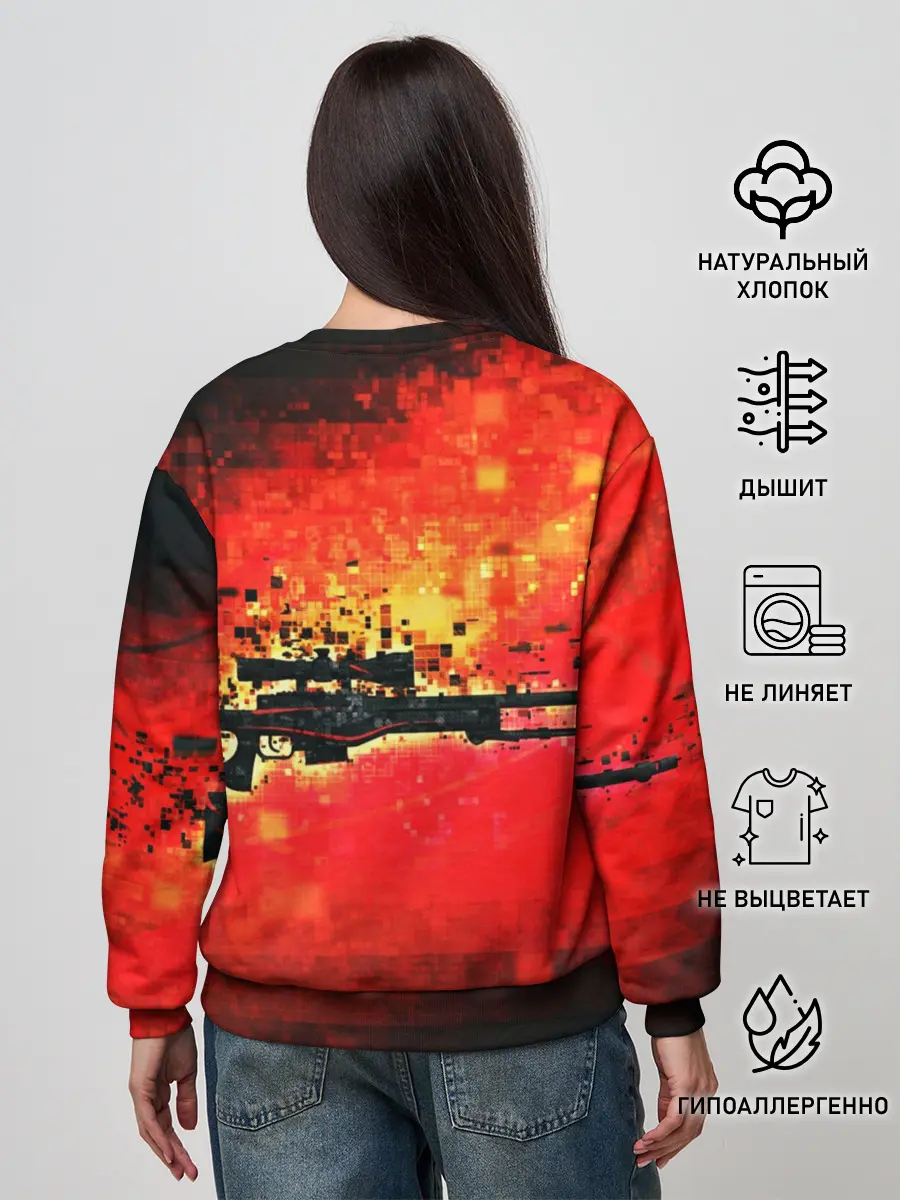 Женский свитшот / cs go:AWP:Red Line