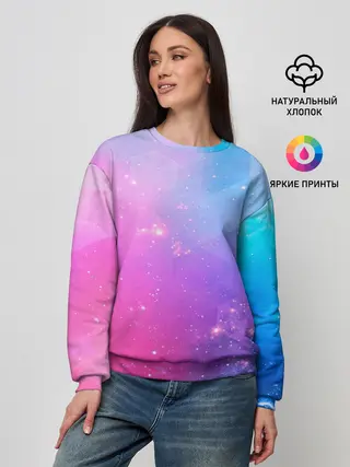 Женский свитшот / Абстракция Блеск Градиент