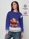 Женский свитшот / Гомер Санта Клаус