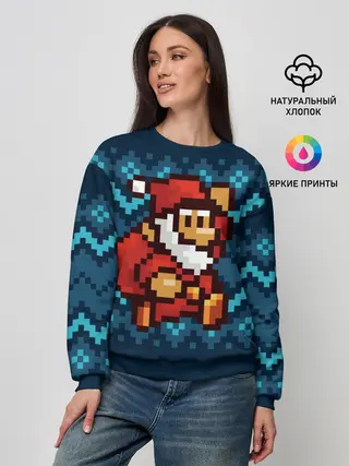Женский свитшот / Марио Санта Клаус