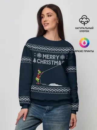 Женский свитшот / Гринч Вязаный