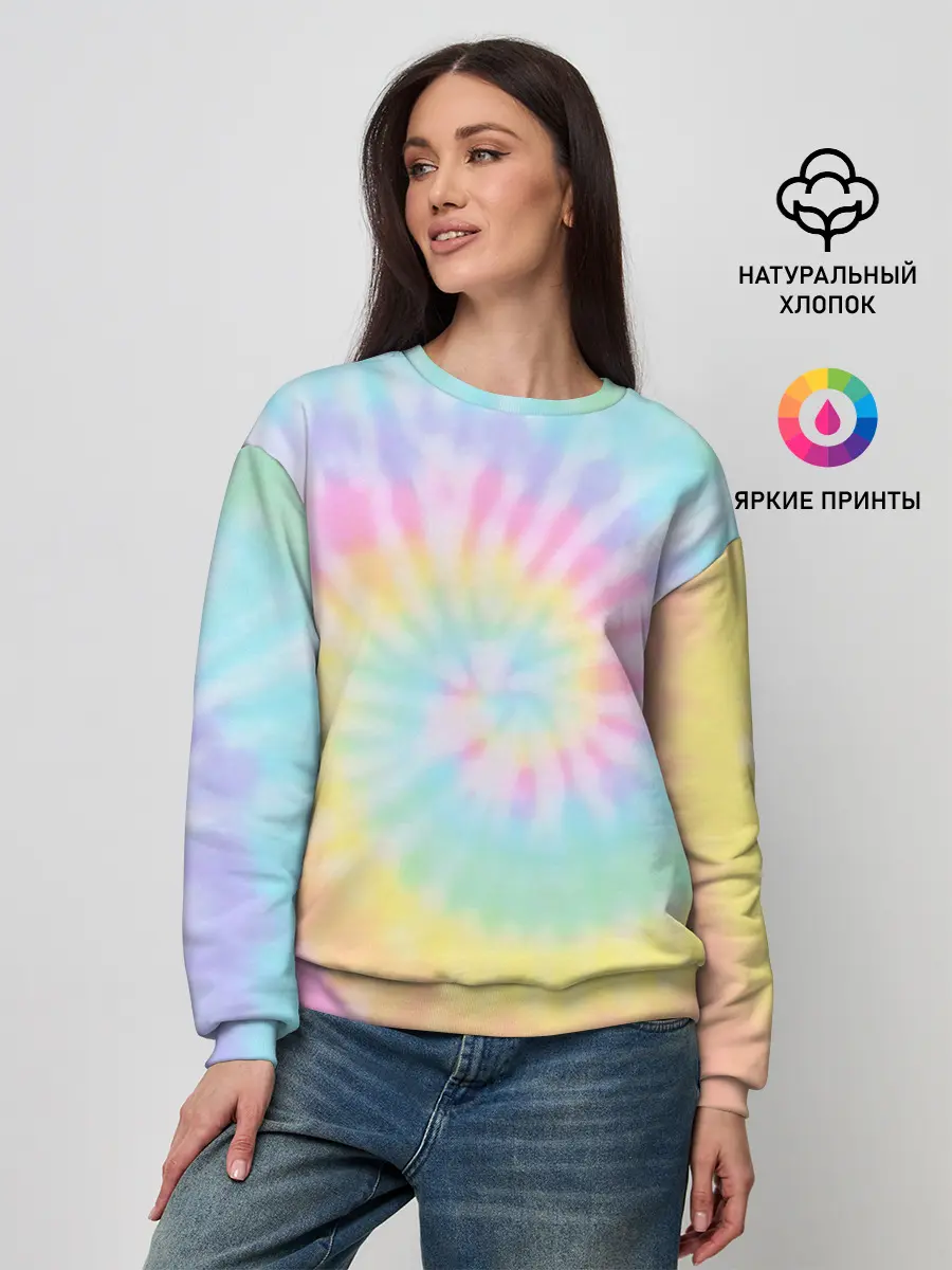 Женский свитшот / Pastel Tie Dye