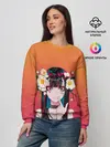 Женский свитшот / Девушка - сакура