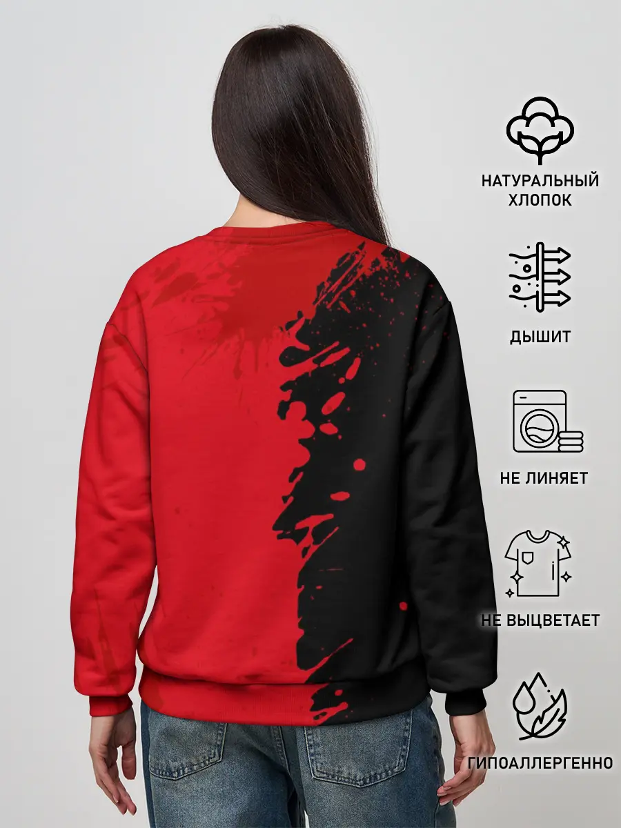 Женский свитшот / Goblin Slayer red and black