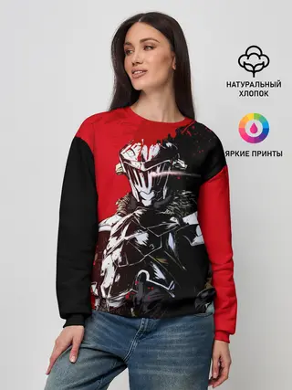 Женский свитшот / Goblin Slayer red and black