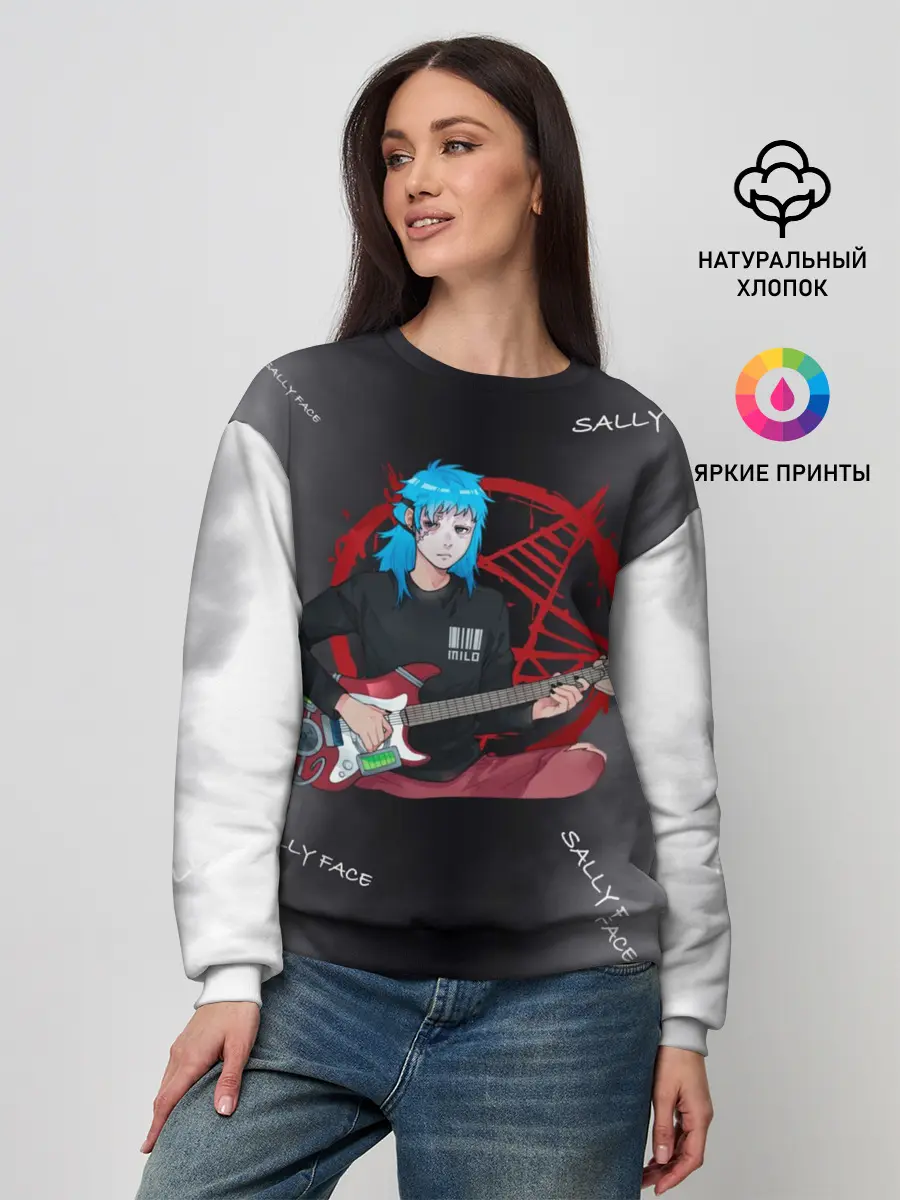 Женский свитшот / Sally Face with a Guitar