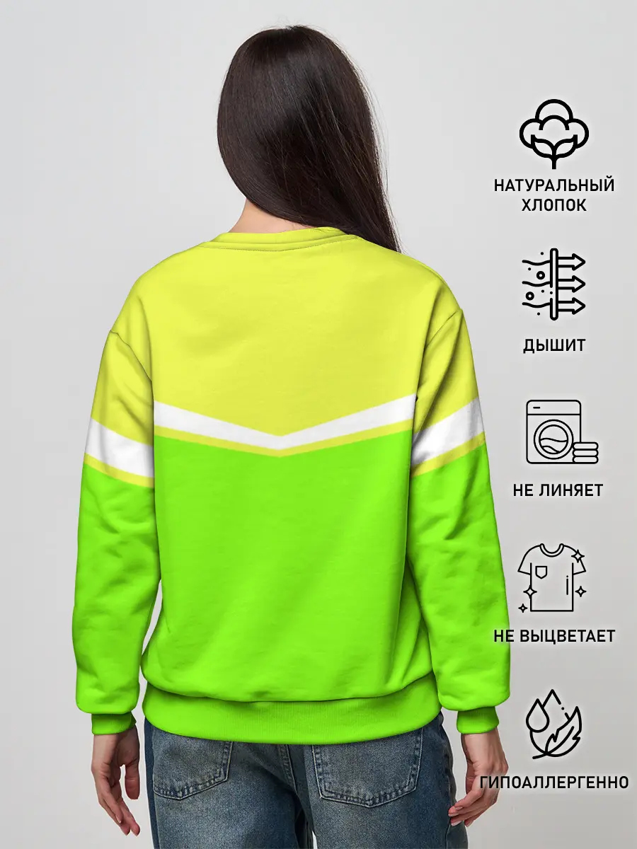 Женский свитшот / Угол зеленый