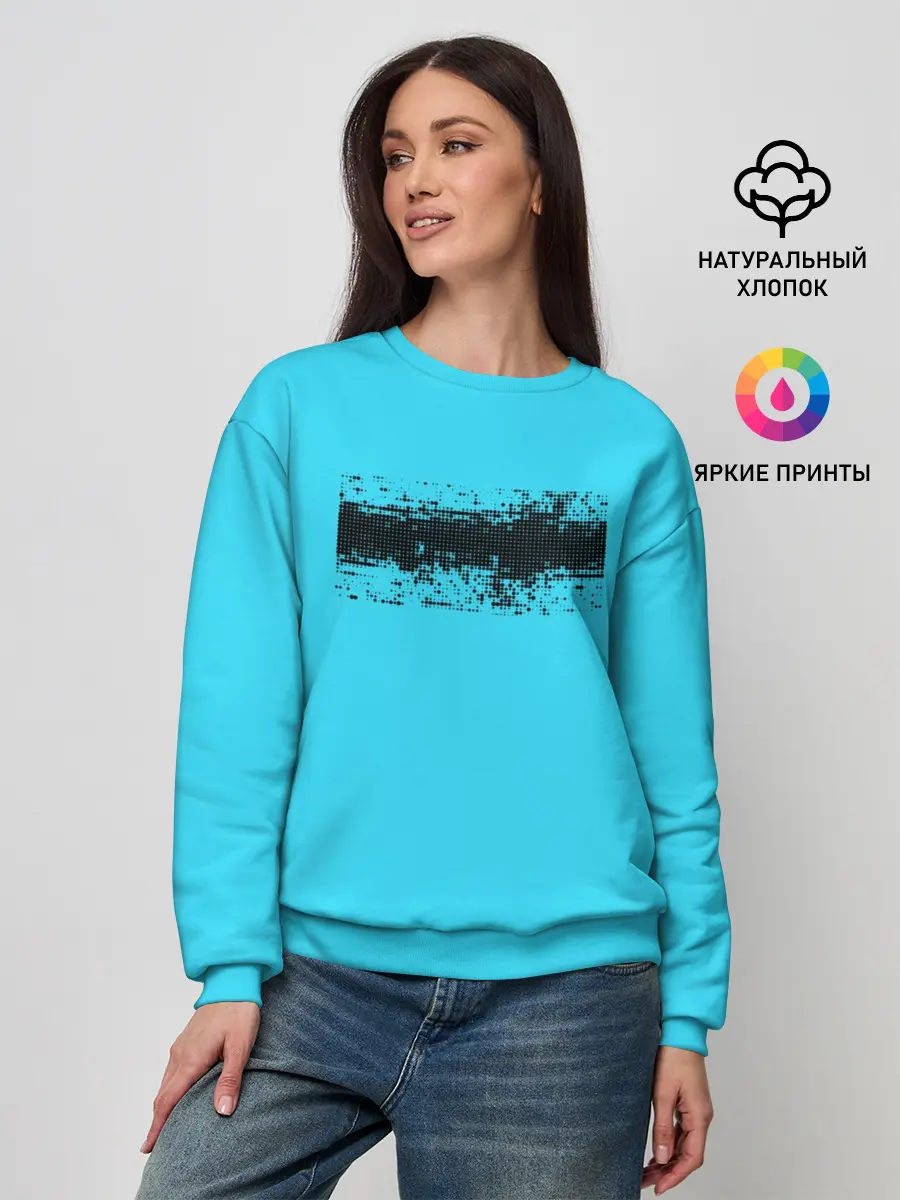 Женский свитшот / Гранж голубой