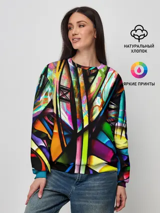 Женский свитшот / Красочное граффити