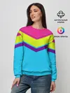 Женский свитшот / Цветные треугольники_голубой