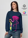Женский свитшот / Кислотный фламинго