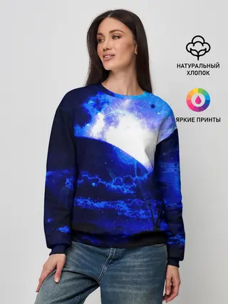 Женский свитшот / Космический закат