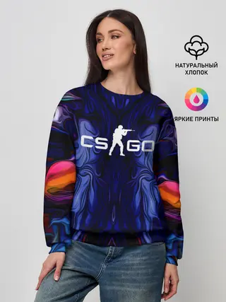 Женский свитшот / CS GO WAVES SKIN