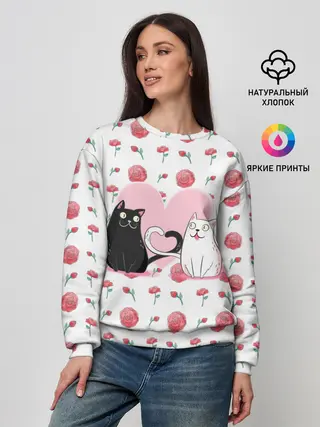 Женский свитшот / Милые котики
