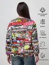 Женский свитшот / Cars Stickerbombing
