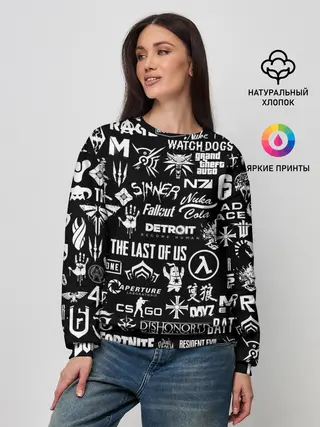 Женский свитшот / ЛОГОТИПЫ ИГР