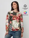 Женский свитшот / Лоскутный орнамент