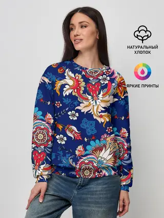 Женский свитшот / Экзотический орнамент