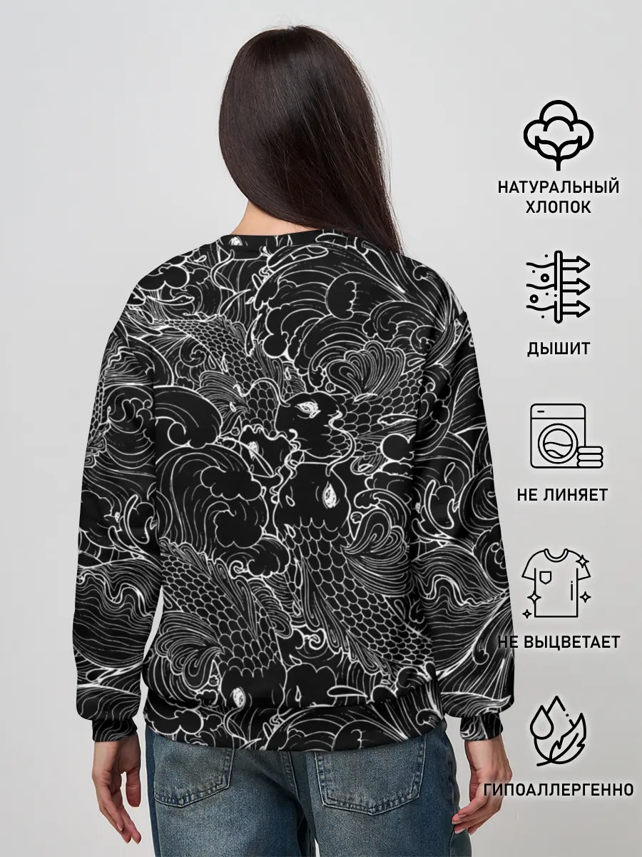 Женский свитшот / Карпы кои