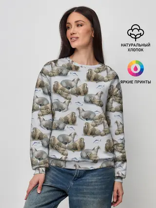 Женский свитшот / Моржи