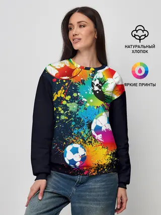 Женский свитшот / Футбольные мячи