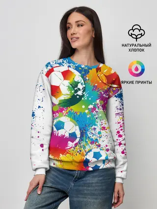 Женский свитшот / Футбольные мячи
