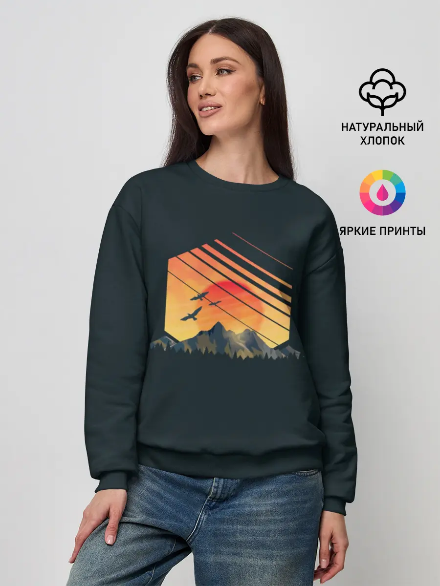 Женский свитшот / Заход Солнца