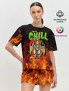 Женская пижама с шортами / Time to chill in fire
