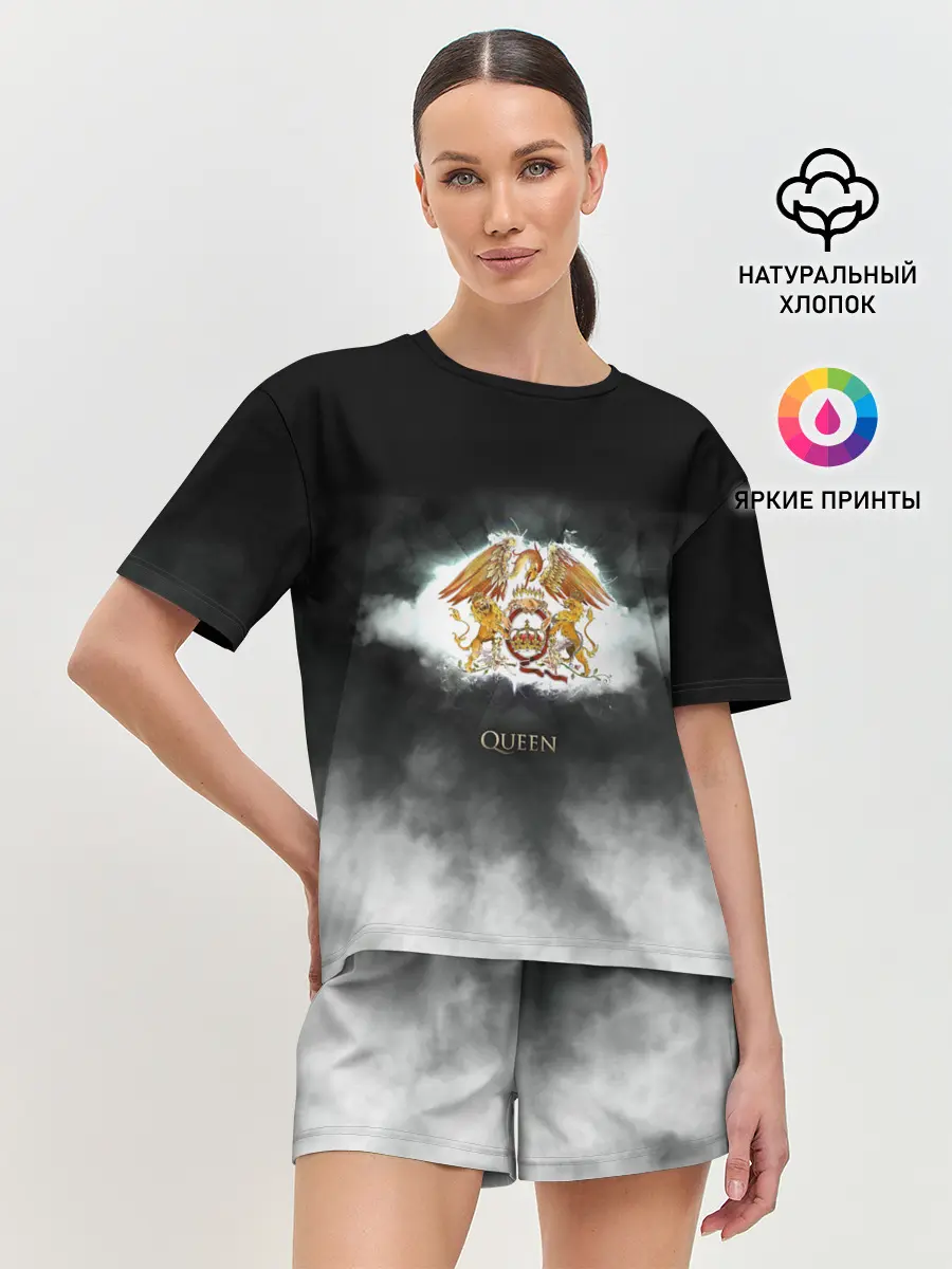 Женская пижама с шортами / Логотип группы Queen